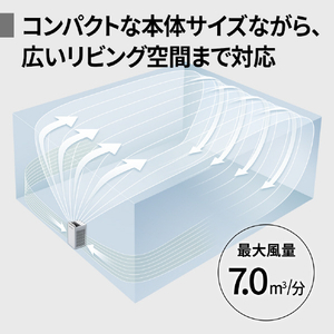 シャープ 空気清浄機 e angle select ホワイト系 FP-70E5-W-イメージ7