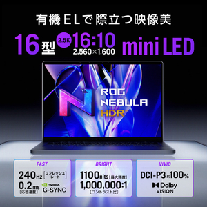 ASUS ROG Zephyrus G16 (GU606AP) エクリプスグレー GU606AP-U9R5070G-イメージ7