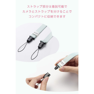 エレコム instax(チェキ)miniシリーズ用 ネックストラップ/カラータイプ グリーン IC-STSDM12GN-イメージ8