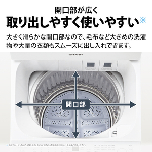 SHARP 7kgインバーター全自動洗濯機洗剤自動投入 ホワイト系 ES-SV7L-W-イメージ10