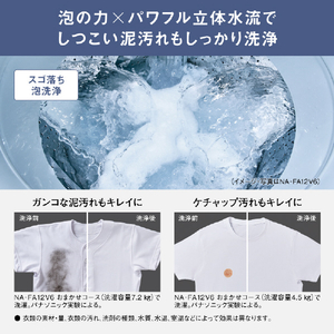 パナソニック 12キロ全自動洗濯機 ホワイト NA-FA12V6-W-イメージ12