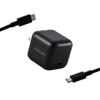 エレコム USB Power Delivery 65W AC充電器(C-Cケーブル付属/1．5m) ブラック MPA-AC12565BK