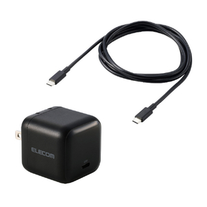 エレコム USB Power Delivery 65W AC充電器(C-Cケーブル付属/1．5m) ブラック MPA-AC12565BK-イメージ2