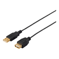 BUFFALO USB2．0延長ケーブル(A to A)スリムタイプ 2．5m ブラック BSUAASM225BK