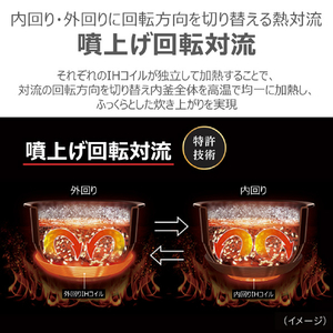 東芝 真空圧力IHジャー炊飯器 炎匠炊き グランホワイト RC-10SGA(W)-イメージ7