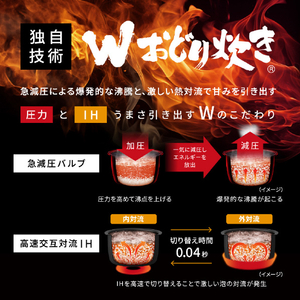 パナソニック 可変圧力IHジャー炊飯器(5．5合) Bistro ブラック SR-X910E-K-イメージ7