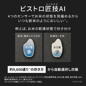 パナソニック 可変圧力IHジャー炊飯器(5．5合) Bistro ライトグレージュ SR-X910E-H-イメージ11