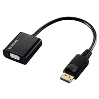 エレコム DisplayPort(TM) - VGA変換アダプター 1ポート(15cm) ブラック AD-DPVGABK2