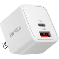 バッファロー PD20W対応AC充電器 C×1/A×1 2ポート ホワイト BSACPD2010C2WH