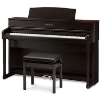 KAWAI 電子ピアノ 【高低自在椅子＆ヘッドホン付き】 プレミアムローズウッド調仕上げ CA701R