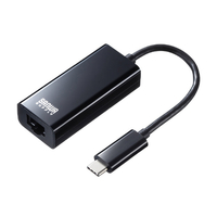 サンワサプライ 有線LANアダプタ USB Type-C-LAN変換・Gigabit対応 ブラック USB-CVLAN2BKN