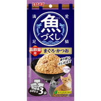 イナバショクヒン いなば 魚づくし 高齢猫用 まぐろ・かつお 60g×3袋 ｻｶﾅﾂﾞｸｼｺｳﾚｲﾈｺﾏｸﾞﾛｶﾂｵ60GX3