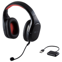 エレコム 2．4GHzワイヤレスステレオゲーミングヘッドセット ブラック HS-GMW100BK