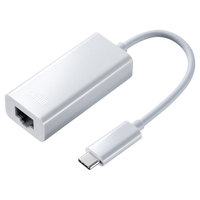 サンワサプライ USB3．2TypeC-LAN変換アダプタ ホワイト USB-CVLAN2WN