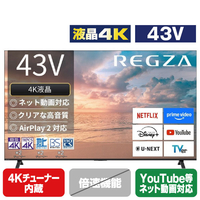 TVS REGZA 43V型4Kチューナー内蔵4K対応液晶テレビ REGZA 43E350R