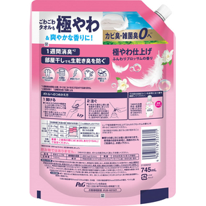 Ｐ＆Ｇ レノア超消臭 極やわ仕上げ ふんわりシャボンの香り 詰替 特大 745mL FCJ307F-イメージ2