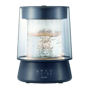 QUADS ハイパワーガラススチーム加湿器 GLASS(グラス) グレー QS649GY-イメージ1
