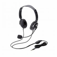 エレコム ヘッドセット(4極両耳折りたたみオーバーヘッド) HS-HP20TBK