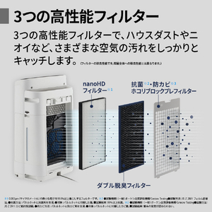 シャープ 加湿空気清浄機 e angle select ホワイト系 KI-50SE6-W-イメージ7