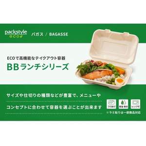 パックスタイル バガス容器 BBランチ 220-150 ラミ 50枚 FC327SH-00654680-イメージ6