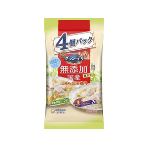 ユニ・チャーム グラン・デリ 無添加仕立て 国産パウチ 成犬用 緑黄色野菜・さつまいも入り 70g×4個 FCJ624N-イメージ1