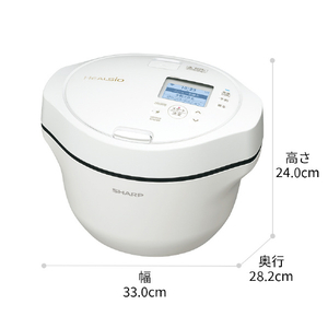 SHARP 水なし自動調理鍋 プレミアムホワイト KN-HW16K-W-イメージ2