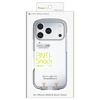 トリニティ iPhone 17 Pro用[LIGHT SHIELD Solid] 超精密設計 衝撃吸収 ハイブリッドクリアケース クリア×アッシュグレー TR-IP25M3-LDSL-CLAGY