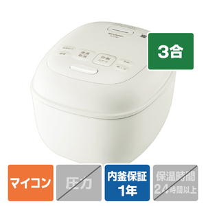 SHARP 炊飯ジャー/3合炊き e angle select ホワイト KS-C5E5-W-イメージ1
