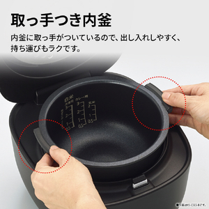 SHARP 炊飯ジャー/3合炊き e angle select ホワイト KS-C5E5-W-イメージ9