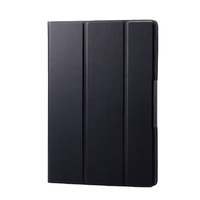 エレコム dtab d-51C用フラップケース ソフトレザー スリープ対応 ブラック TB-S221SABK