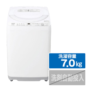 SHARP 7kg全自動洗濯機 ホワイト系 ES-GE7K-W-イメージ1