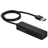エレコム USB-Aケーブル付き メモリーカードリーダー ブラック MR3-C30BK
