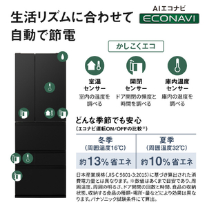 パナソニック 515L 6ドア冷蔵庫 マットホワイト NR-F52ER4-W-イメージ13