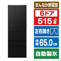 パナソニック 515L 6ドア冷蔵庫 マットブラック NR-F52ER4-K