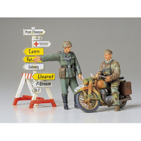 タミヤ 1/35 ドイツ軍用オートバイ 野戦伝令セット 1/35 ミリタリーミニチュアシリーズ No.241 ﾀﾐﾔMM ﾄﾞｲﾂ ｸﾞﾝﾖｳｵｰﾄﾊﾞｲ S