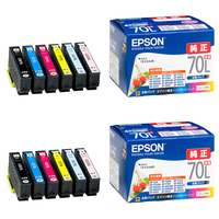 エプソン インクカートリッジ 6色パック(増量) 2個セット X2IC6CL70L