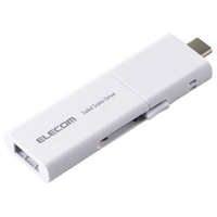 エレコム USB Type-C(TM)/USB-Aコネクター対応外付けポータブルSSD(1TB) ホワイト ESD-EWB1000GWHR