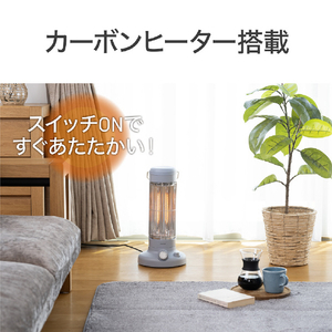 コイズミ 電気ストーブ A(ペールブルー) KKH0651A-イメージ7