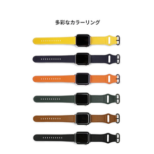 EGARDEN Apple Watch 49/46/45/44/42mm用バンド GENUINE LEATHER STRAP ブラック EGD20591AW-イメージ13