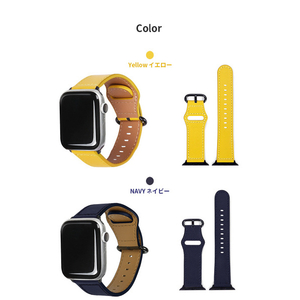 EGARDEN Apple Watch 49/46/45/44/42mm用バンド GENUINE LEATHER STRAP ブラック EGD20591AW-イメージ14