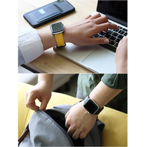 EGARDEN Apple Watch 49/46/45/44/42mm用バンド GENUINE LEATHER STRAP ブラック EGD20591AW-イメージ20