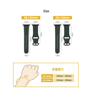 EGARDEN Apple Watch 49/46/45/44/42mm用バンド GENUINE LEATHER STRAP ブラック EGD20591AW-イメージ5