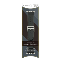 トリニティ Apple Watch 42mm / 41mm / 40mm / 38mm用 シリコンレザーバンド ブラック TR-AW26S-ABL-SIBK