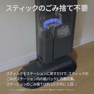 SHARP 紙パック式コードレススティッククリーナー ステーションタイプ RACTIVE Air STATION ホワイト系 EC-CR1-W-イメージ11
