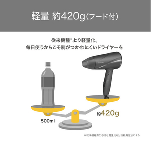 テスコム プロテクトイオン ヘアドライヤー グレー TD360AH-イメージ5