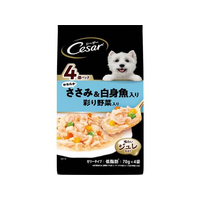 マースジャパン シーザー やわらかささみ&白身魚入り 彩り野菜入り 70g×4袋 FC074RK
