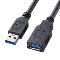 サンワサプライ USB3．0延長ケーブル(0．5m) ブラック KU30-EN05K