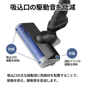 SHARP 紙パック式コードレススティッククリーナー RACTIVE Air POWER ブラック系 EC-KR70A-B-イメージ12