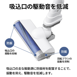 SHARP 紙パック式コードレススティッククリーナー RACTIVE Air ホワイト系 EC-KR50A-W-イメージ12