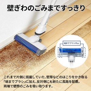 SHARP 紙パック式コードレススティッククリーナー RACTIVE Air ホワイト系 EC-KR50A-W-イメージ6
